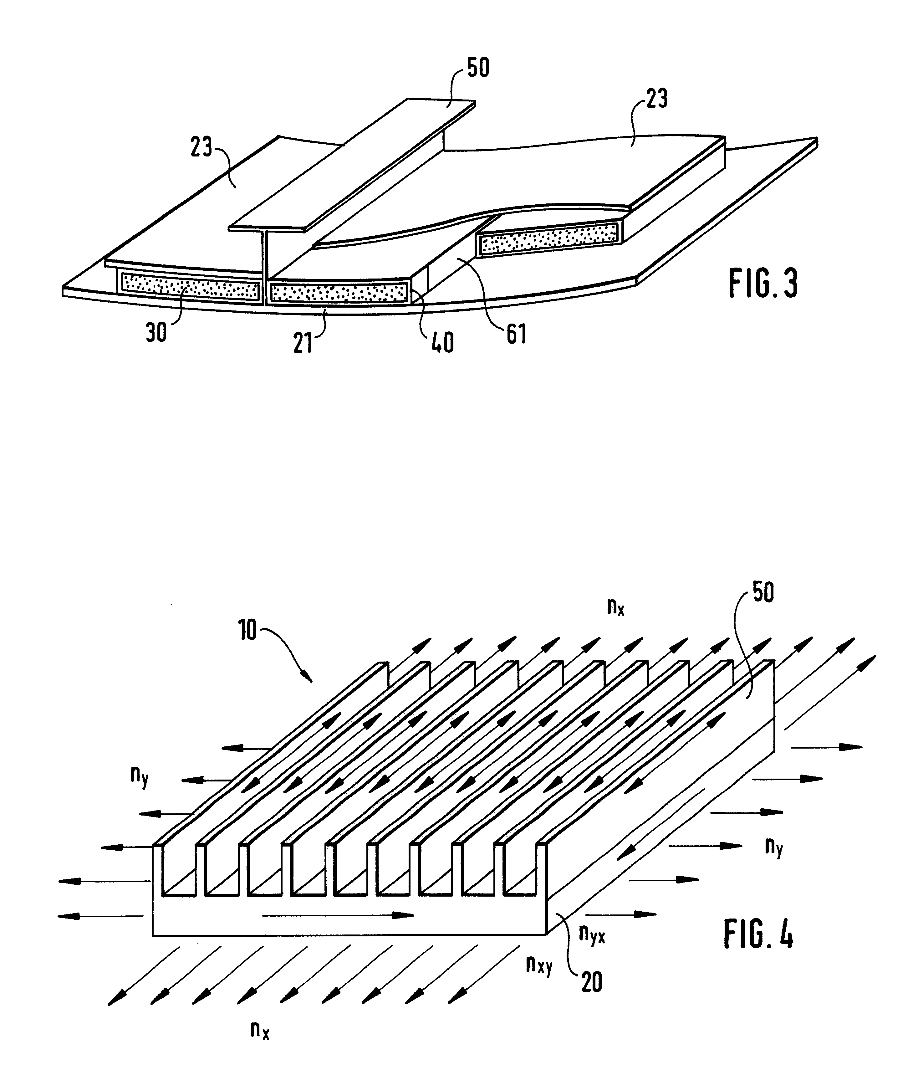 Structural element of high unidirectional rigidity