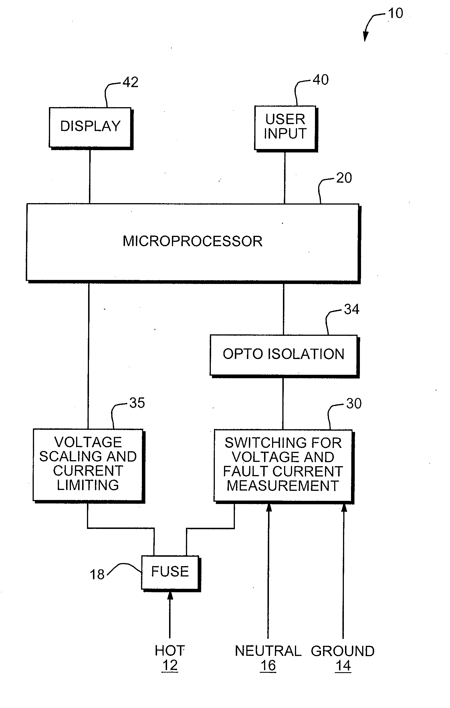 Device and Method for Testing an Electrical Power Branch Circuit