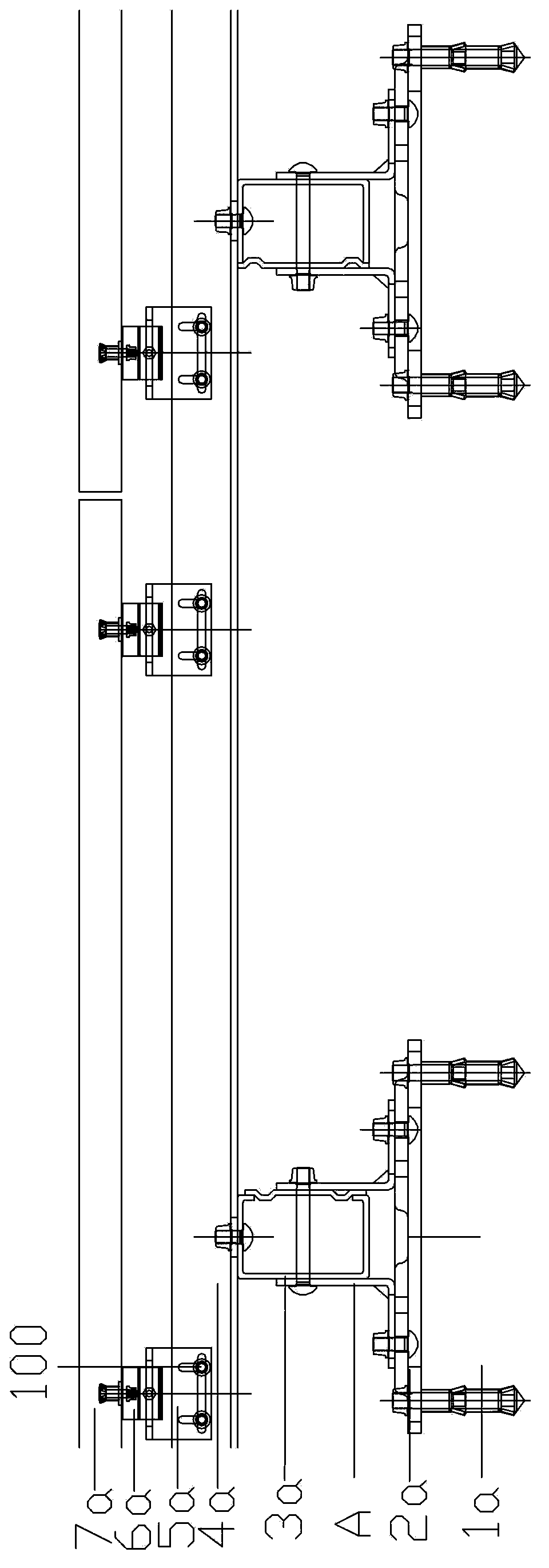 Hook connector for building installation and building installation structure