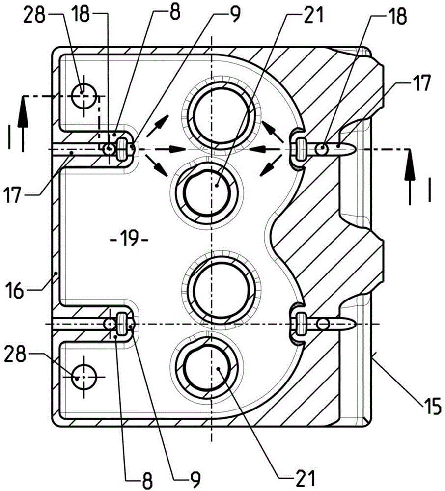 An integral cylinder body of liquid-cooled type internal combustion engine and a mould for manufacturing thereof