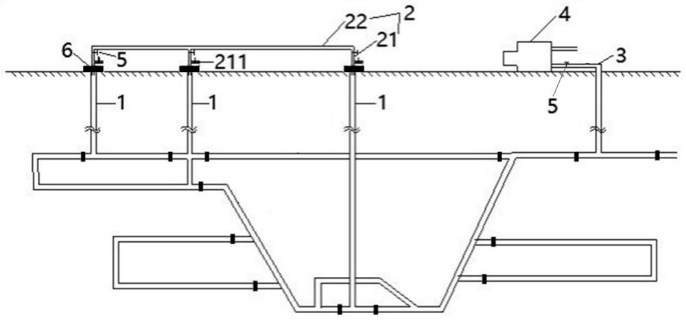 Abandoned mine shaft gas leakage prevention and control method