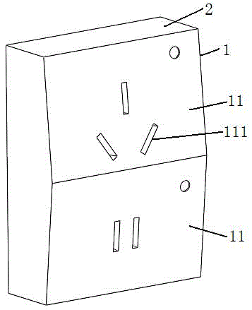 Two-sided wall socket