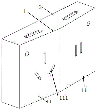 Two-sided wall socket