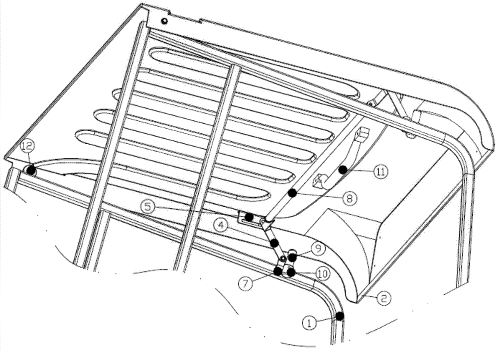 A self-locking vehicle roof
