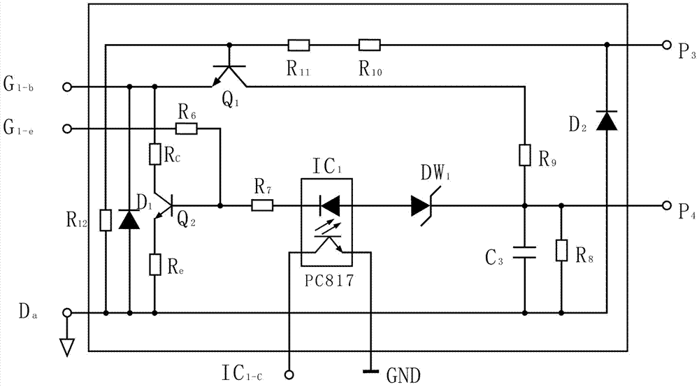 A contactor energy-saving anti-shaking controller circuit