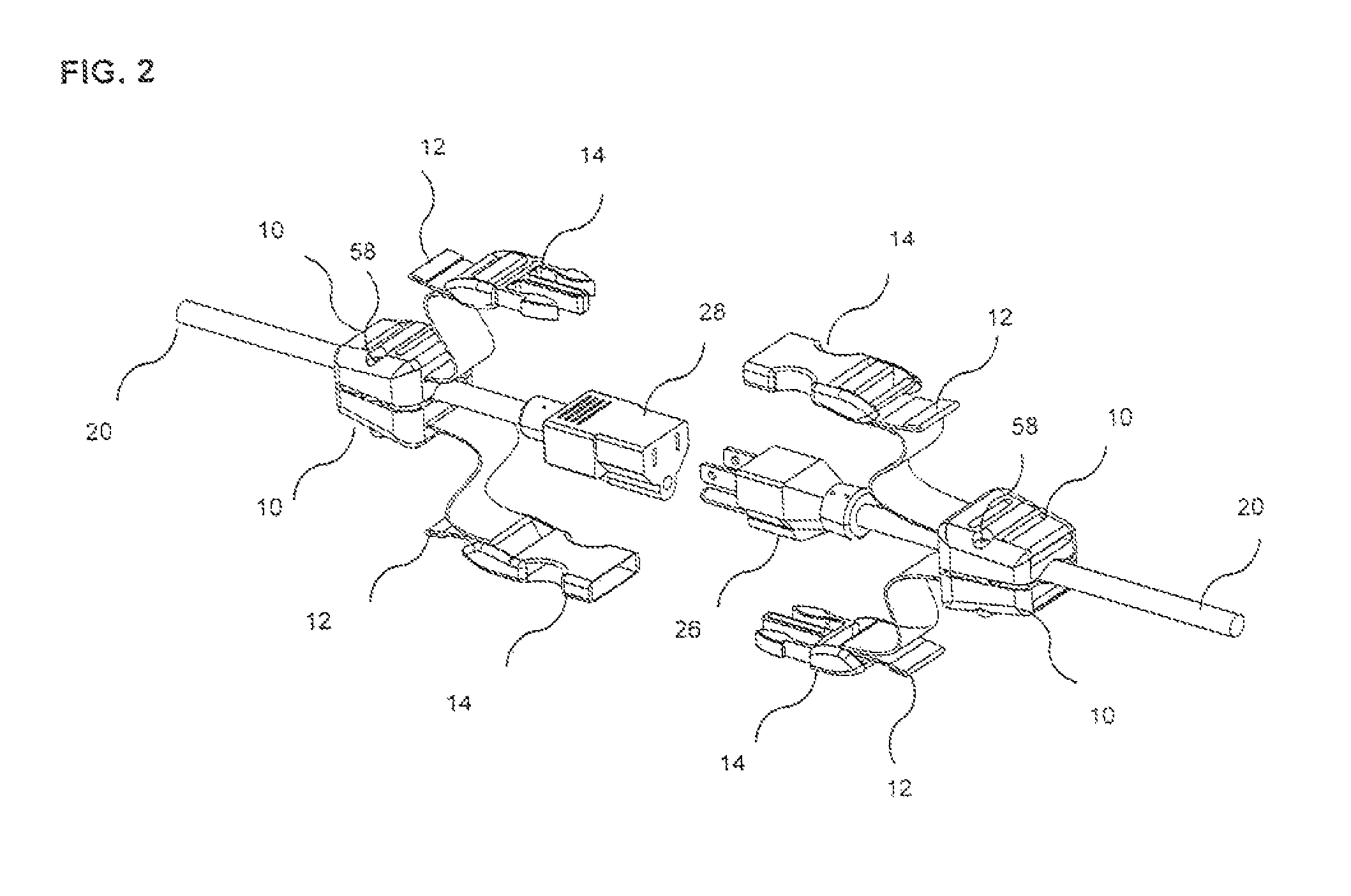 Cord, hose and cable fastening system and method