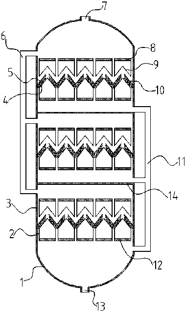 Novel efficient methanol synthesis tower