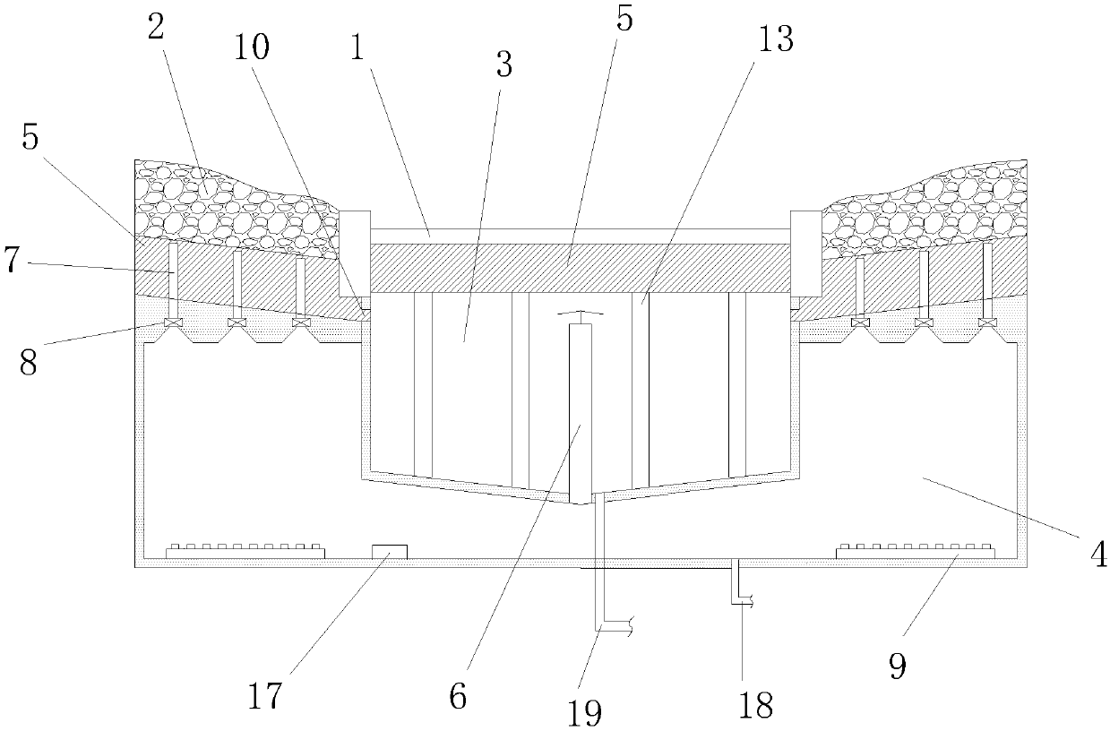 Biological treatment system used for rainwater purification of sponge city