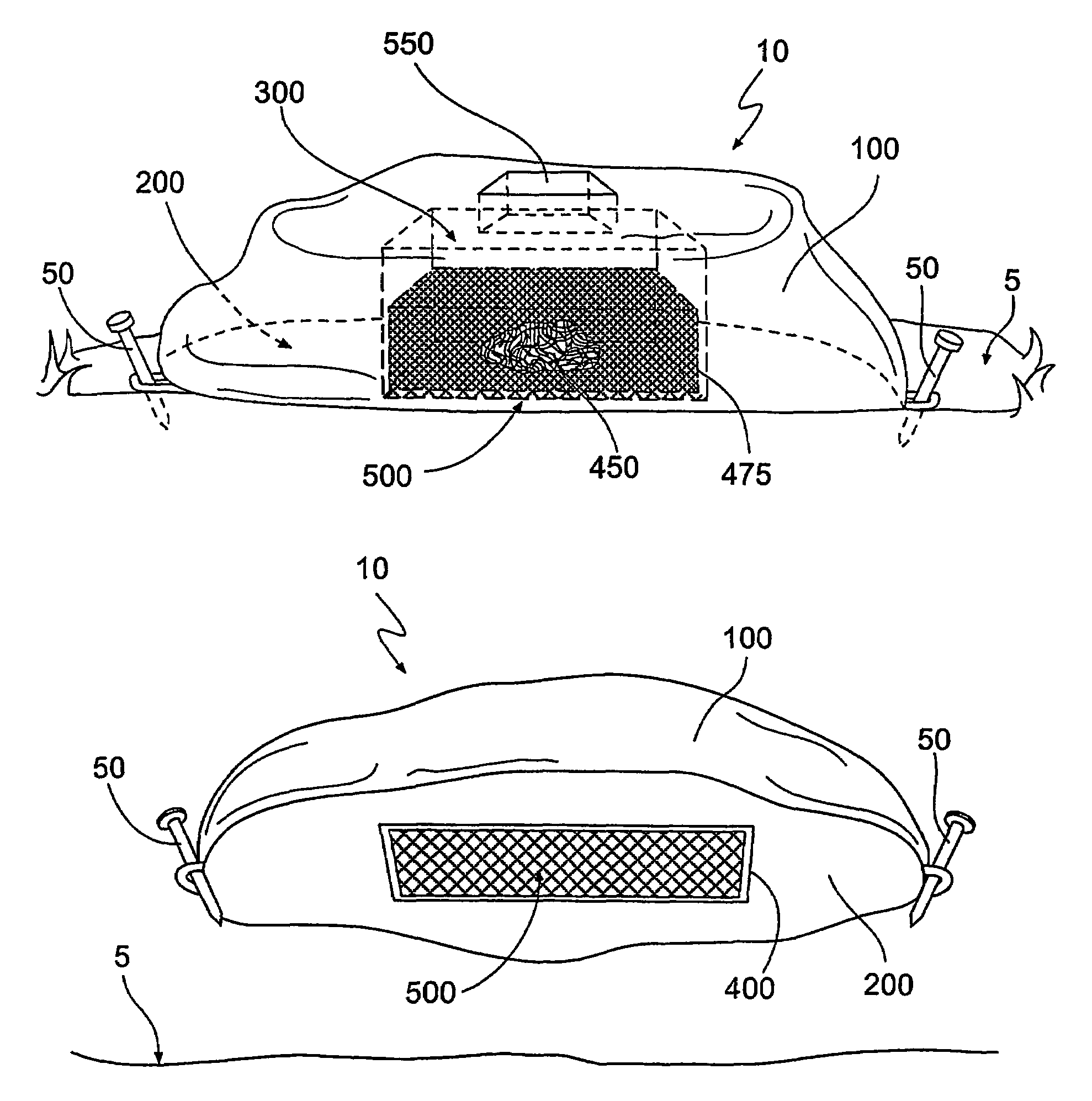 Termite-monitoring device and associated method