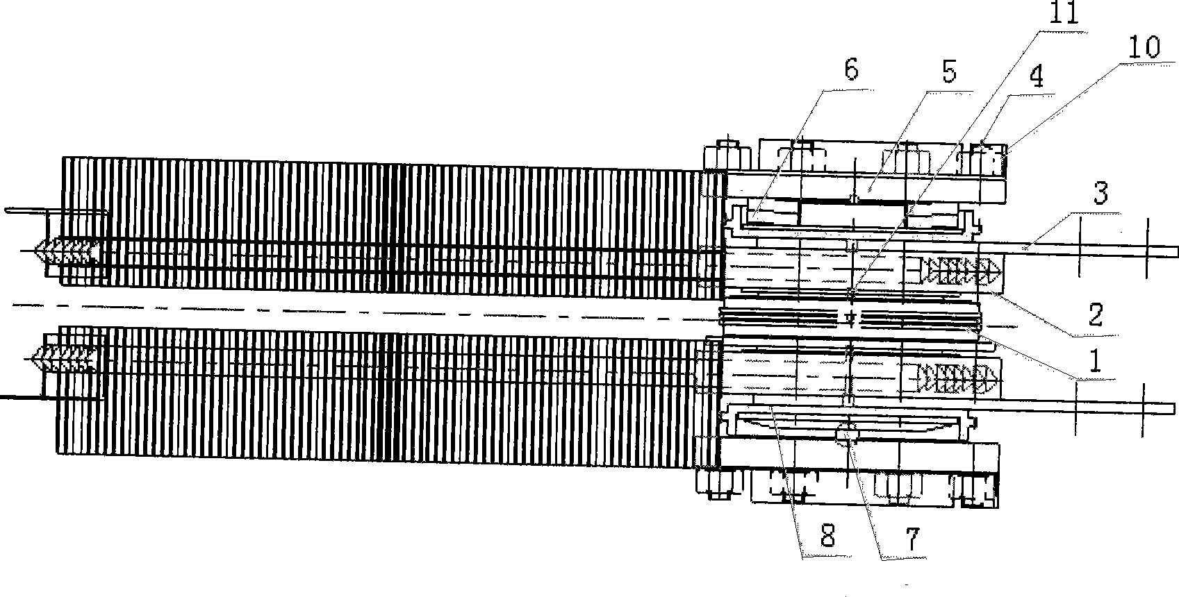 A modified structure for press mounting and positioning of semiconductor element and heat pipe radiator base plate