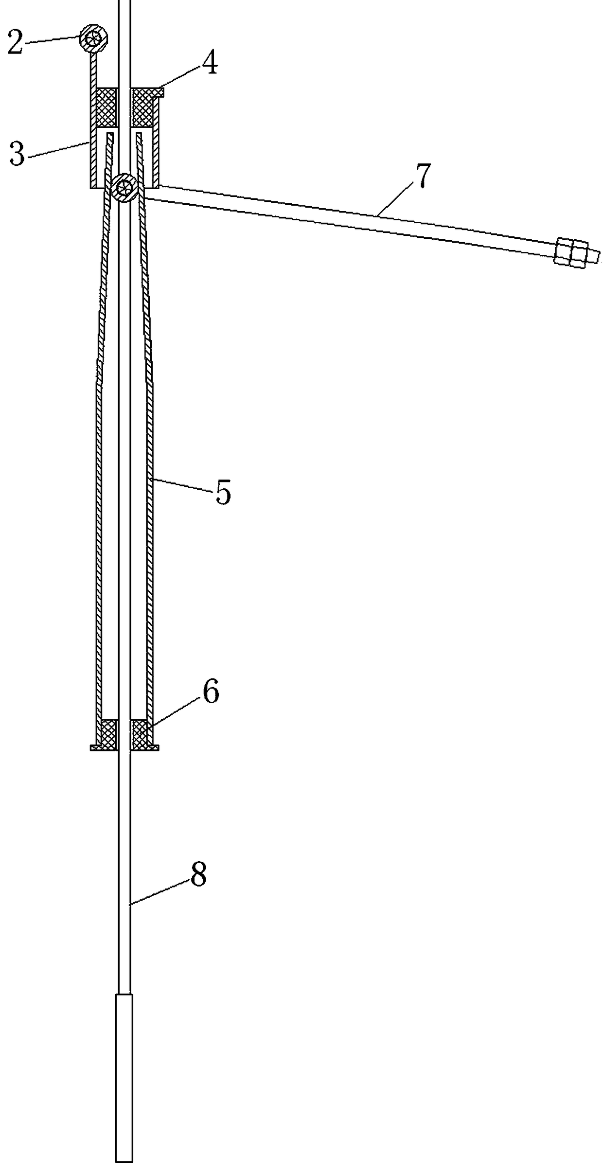 Lightning current shunt with self-locking device and mounting method