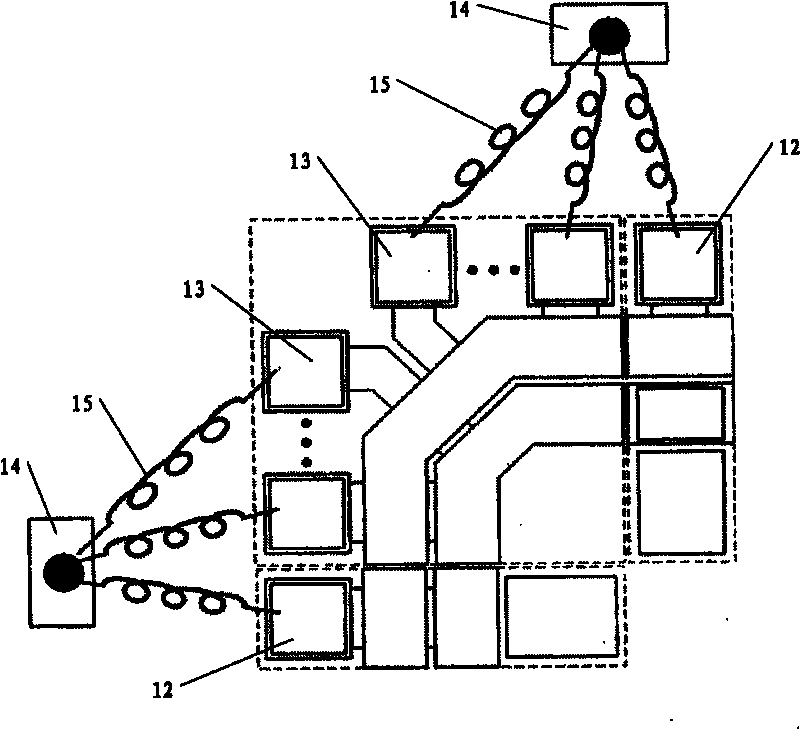 Method for reducing current on bonded leads of power supply pads of chip