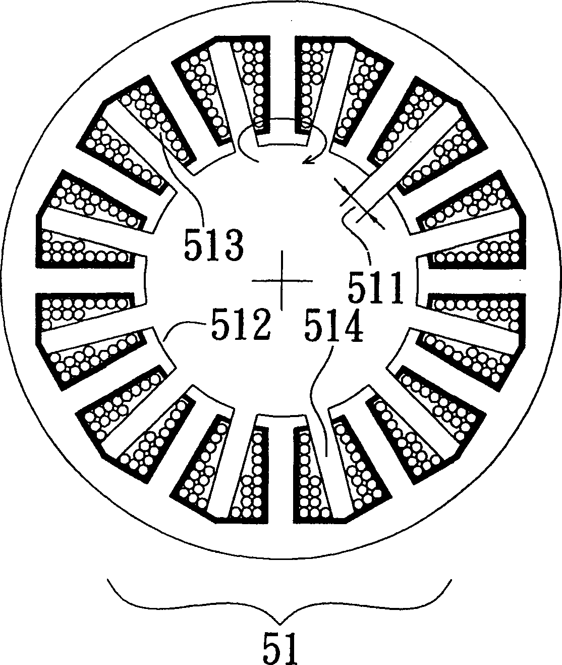 Stator slot holder with closed-loop stabilizer