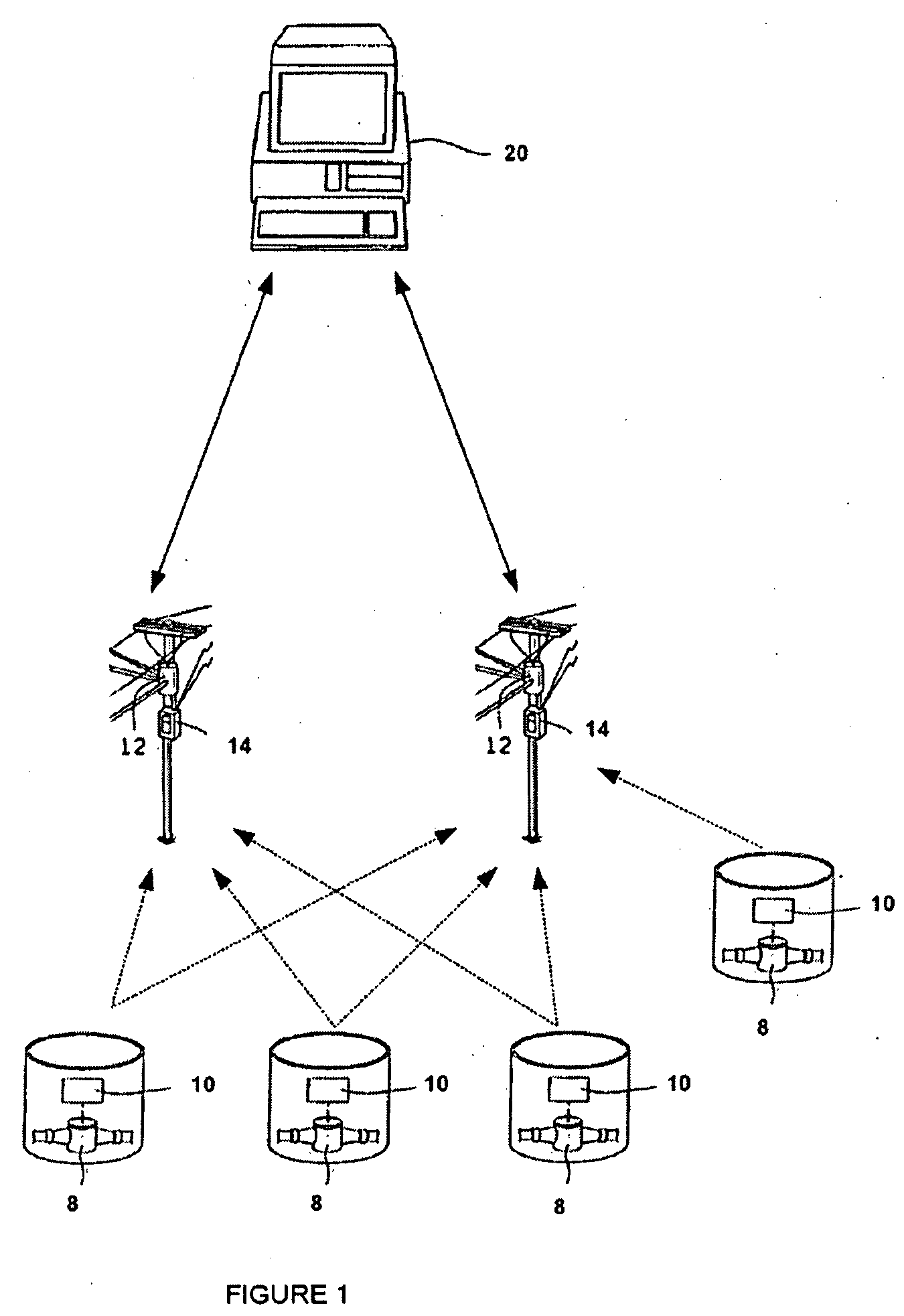 Fixed network for an automatic utility meter reading system