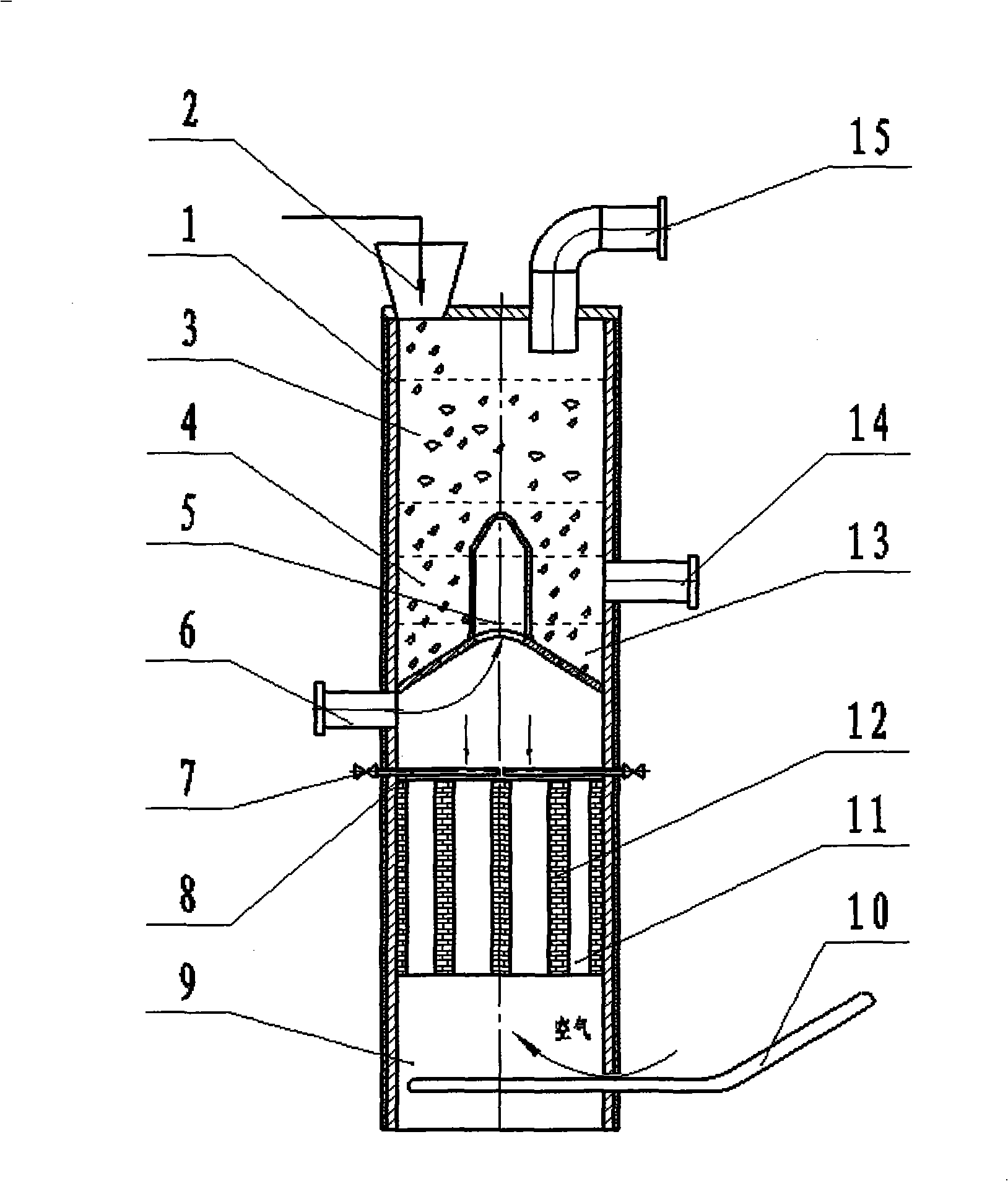 Oil shale dry-process coking method and water spraying structure of gas retort