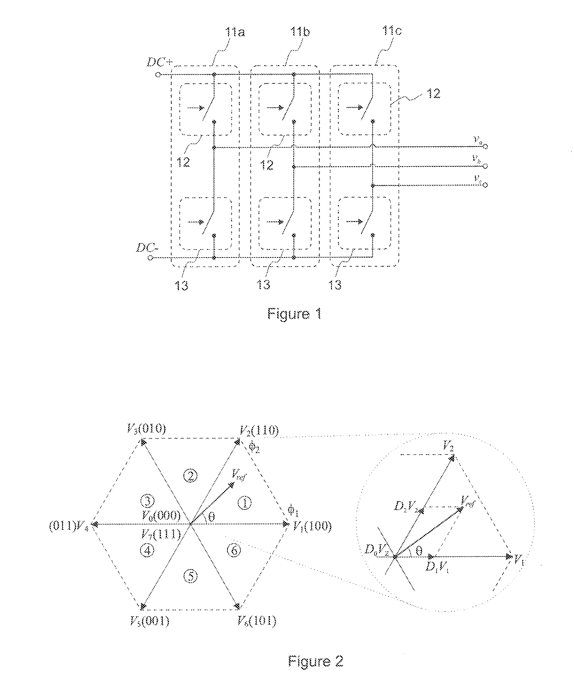 Modulation method for controlling at least two parallel-connected, multi-phase power converters