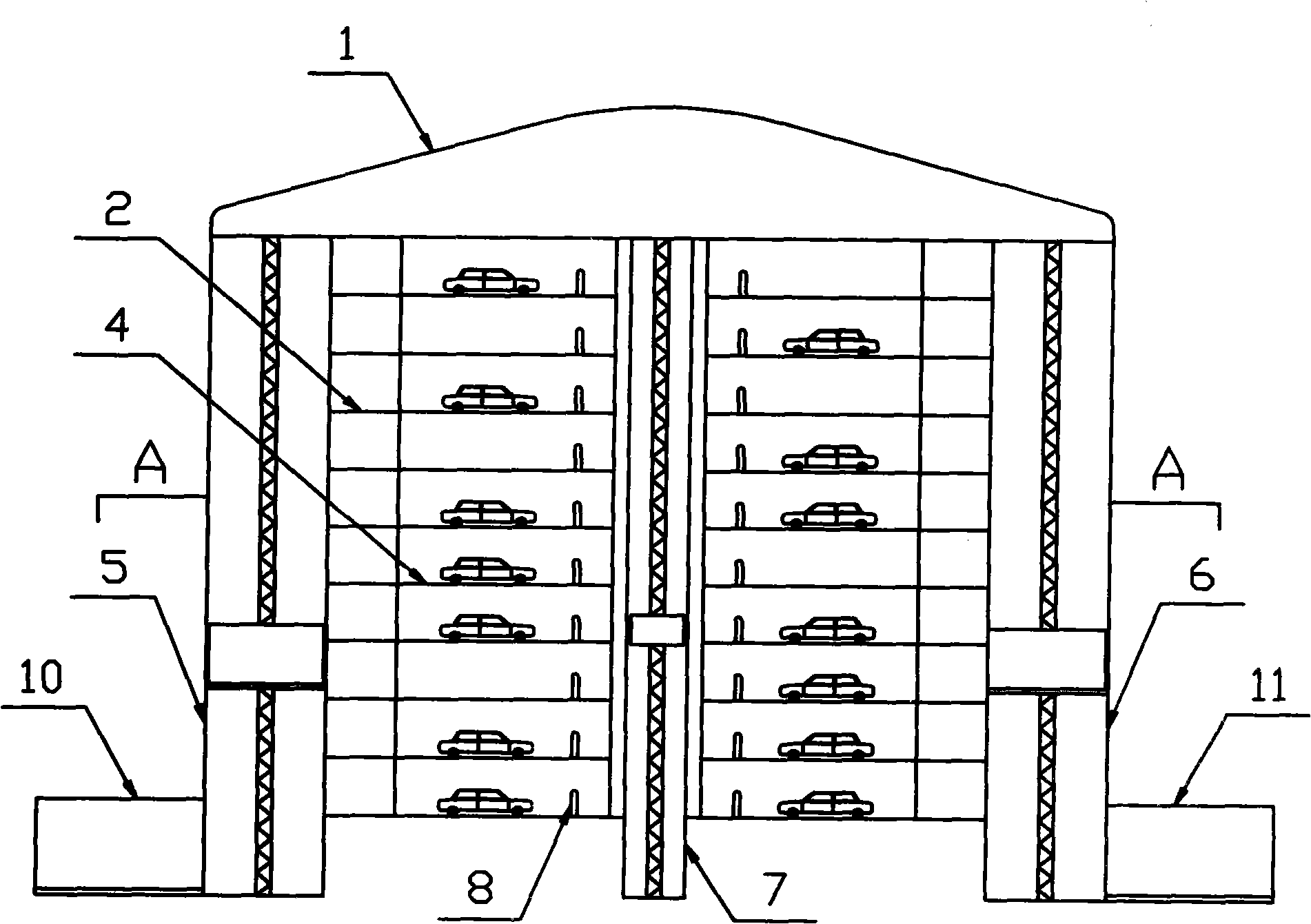 Ring-shaped three-dimensional garage