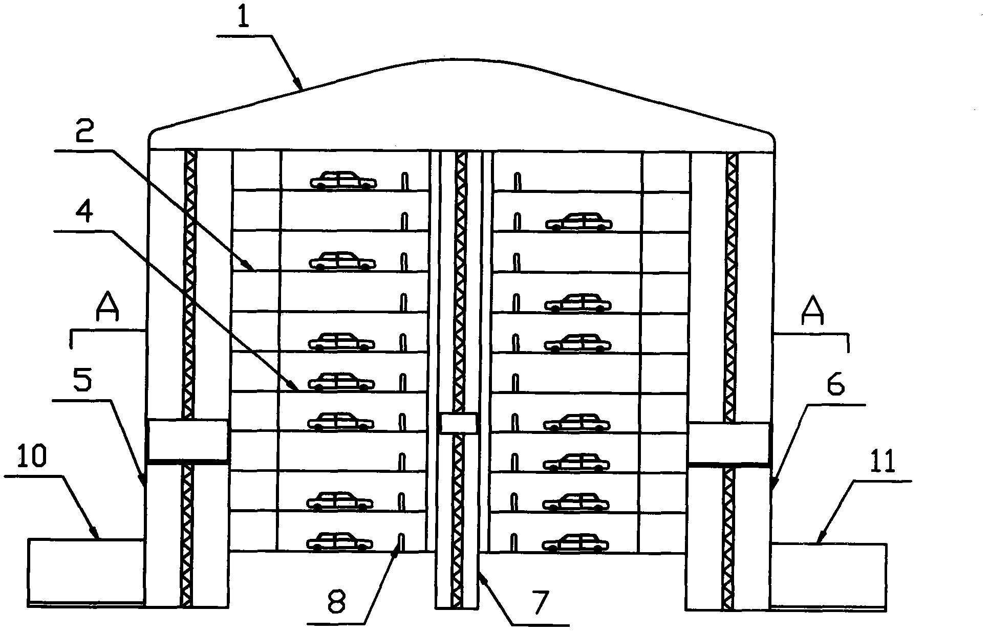 Ring-shaped three-dimensional garage