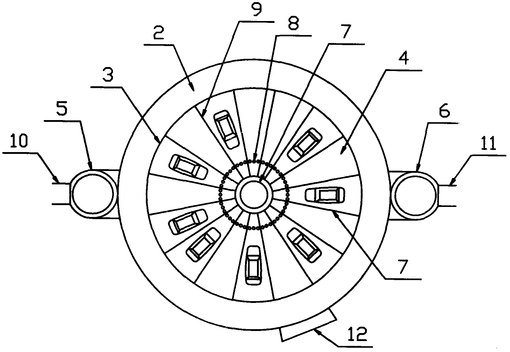 Ring-shaped three-dimensional garage