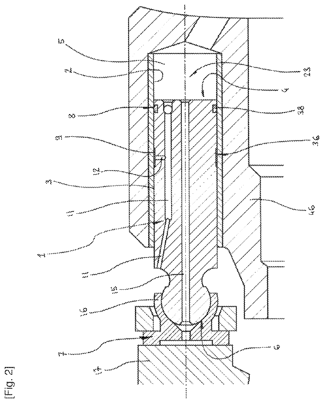 Hydraulic piston with a depressurized groove