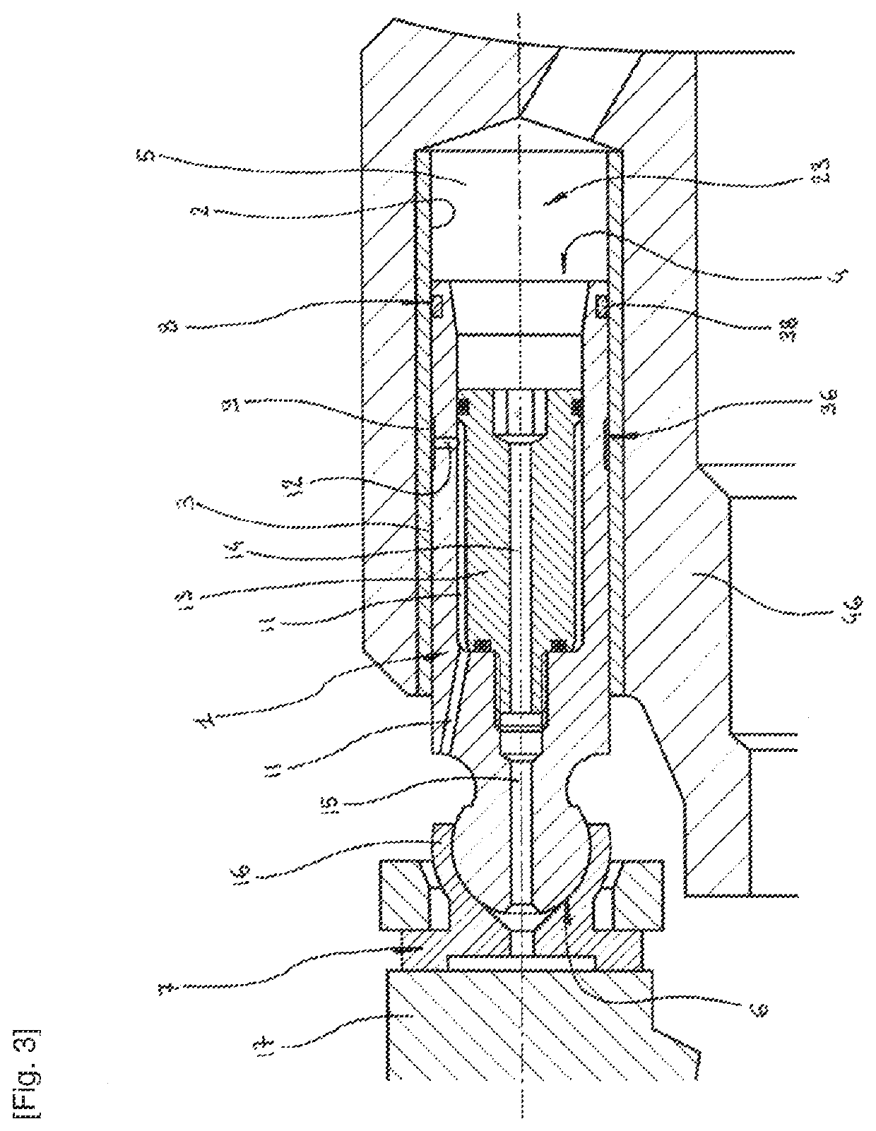 Hydraulic piston with a depressurized groove