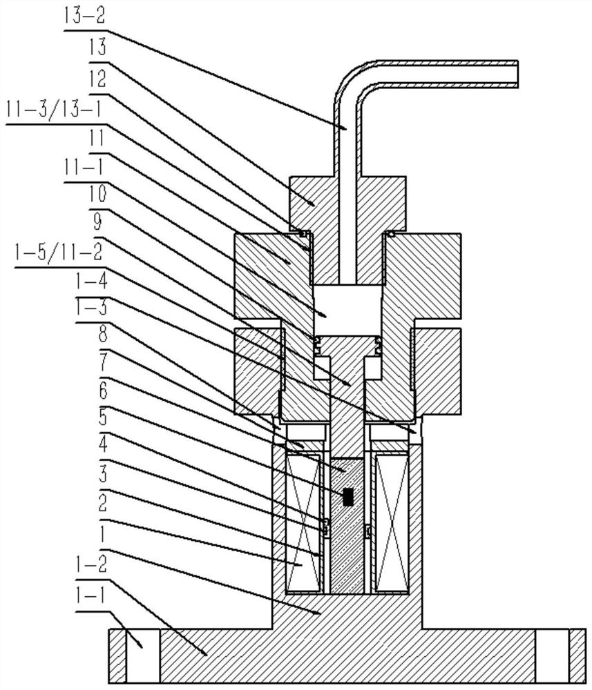 Magnetostriction material performance testing device and method