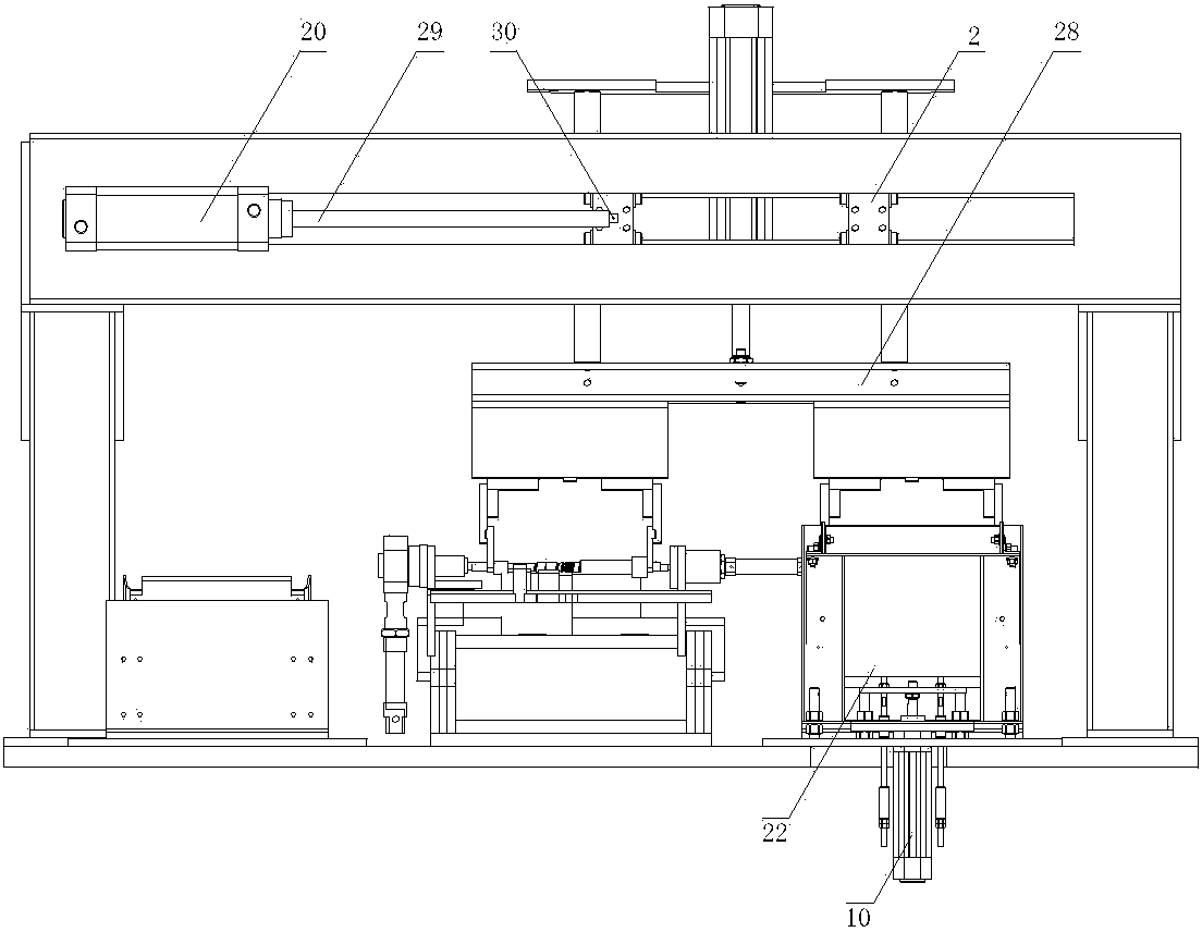 Automatic bearing feeding and receiving mechanism of grinding machine
