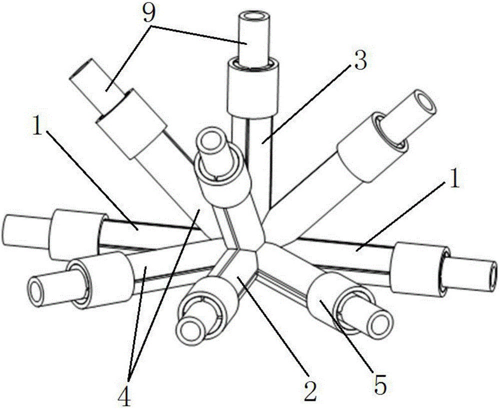 Combined type composite multi-way pipe joint and installation method thereof