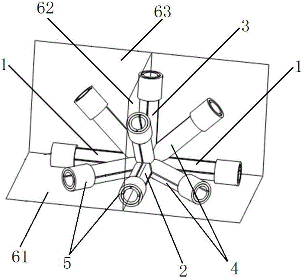 Combined type composite multi-way pipe joint and installation method thereof