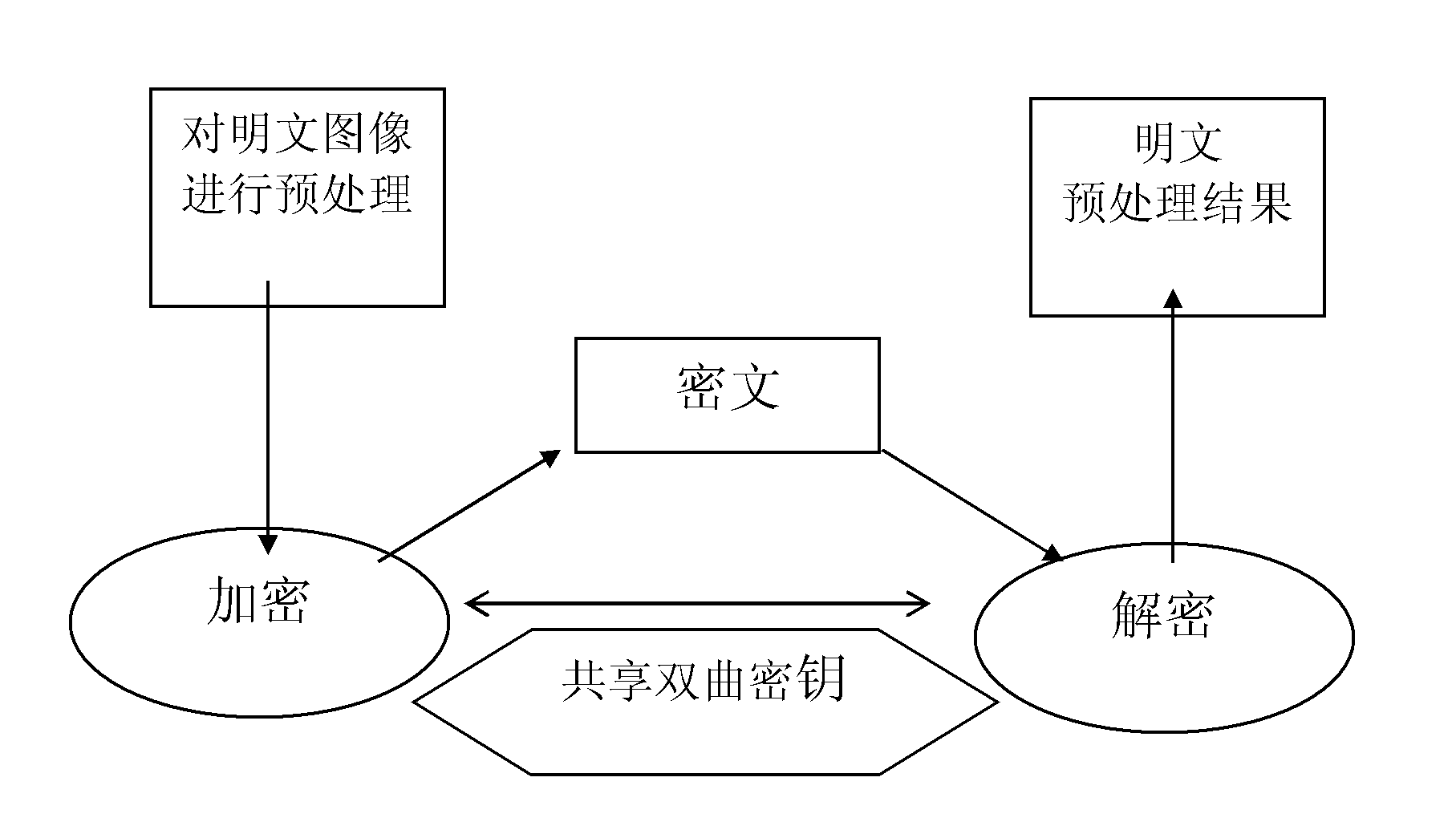 Hyperbolic equation image encryption method