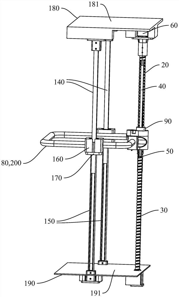 Screws, lifting mechanism and luggage case