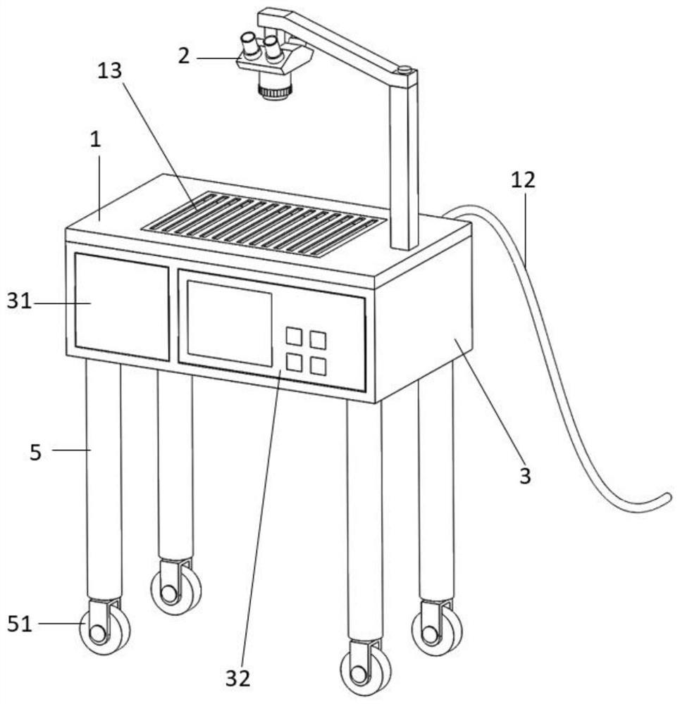 Operating table for replantation of amputated limbs and amputated fingers