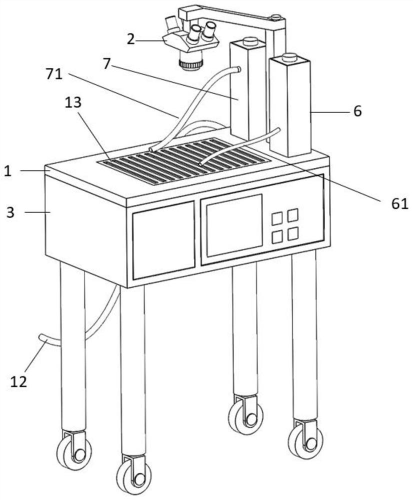 Operating table for replantation of amputated limbs and amputated fingers