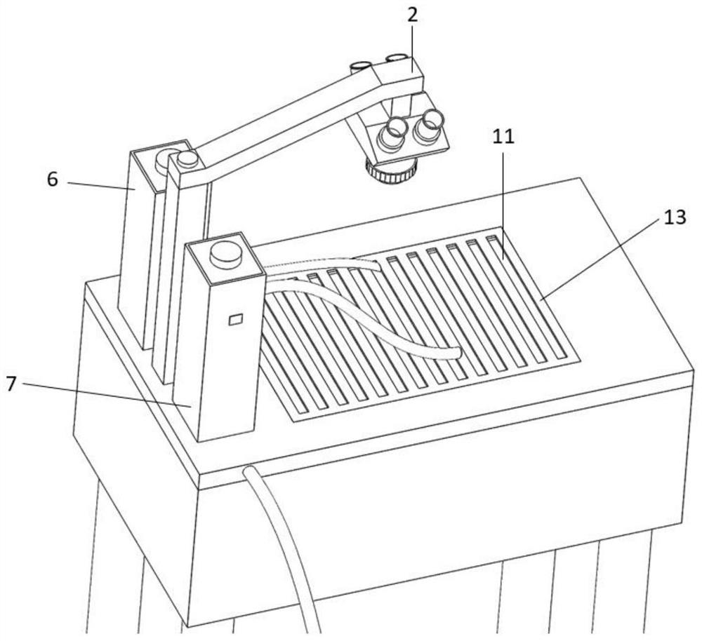 Operating table for replantation of amputated limbs and amputated fingers