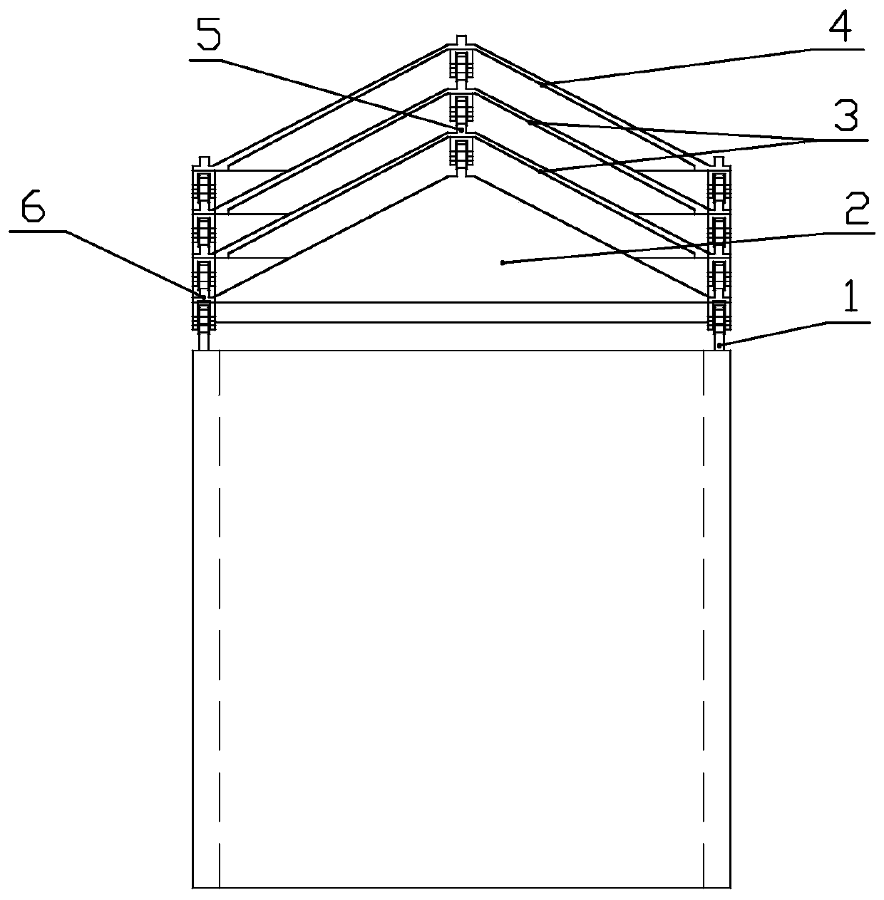 Multi-layer staggered-movement nested openable roof