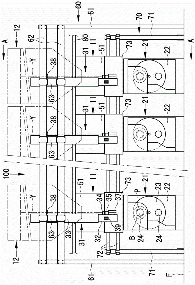 Spinning take-up device and spinning take-up equipment