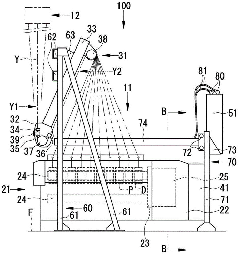 Spinning take-up device and spinning take-up equipment