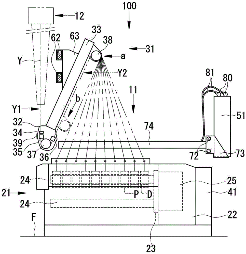 Spinning take-up device and spinning take-up equipment