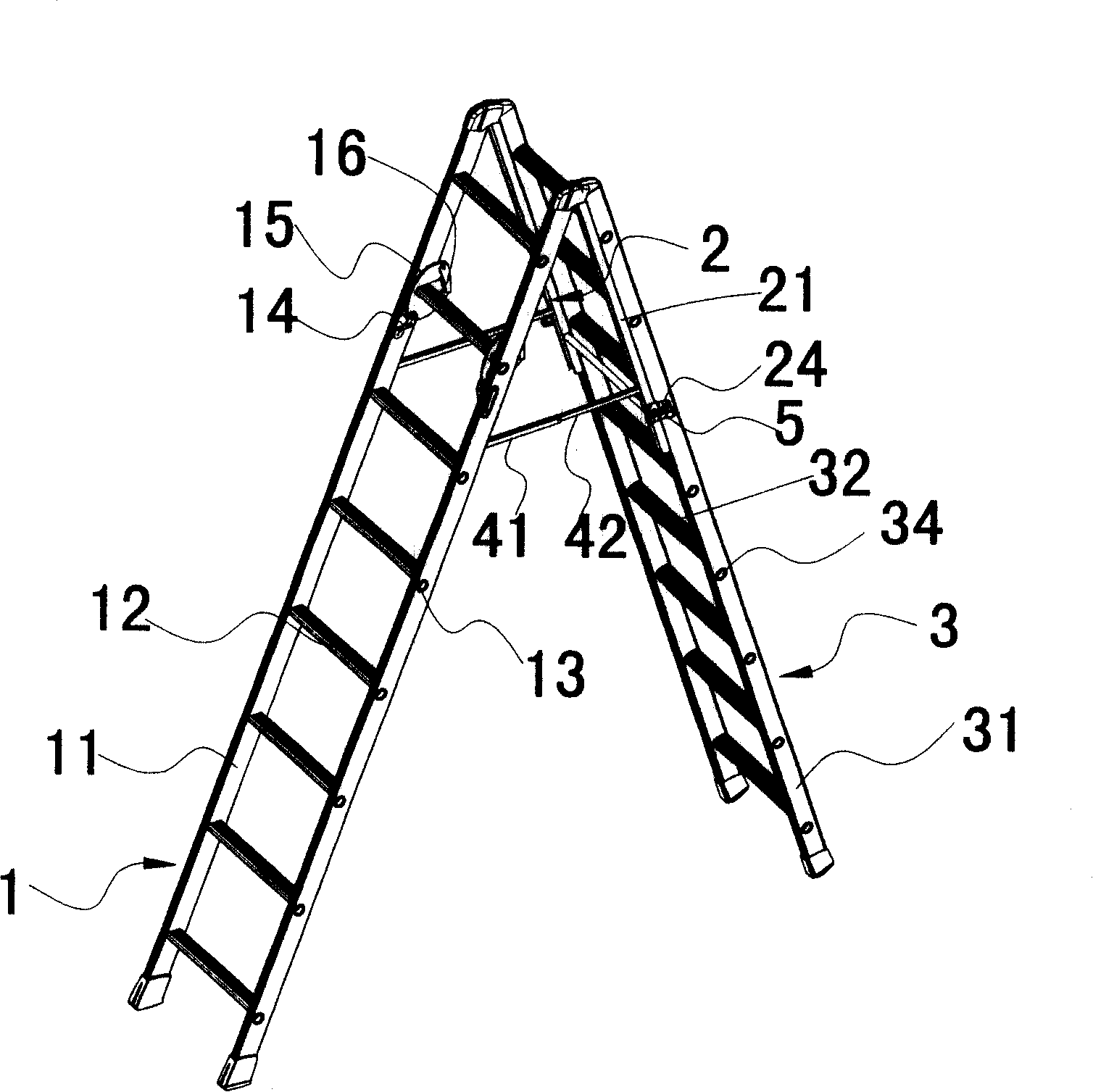 Liftable v-ladder