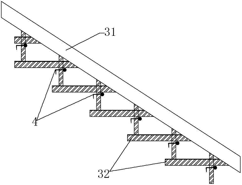Forming-tool-type staircase formwork system and constructing method thereof
