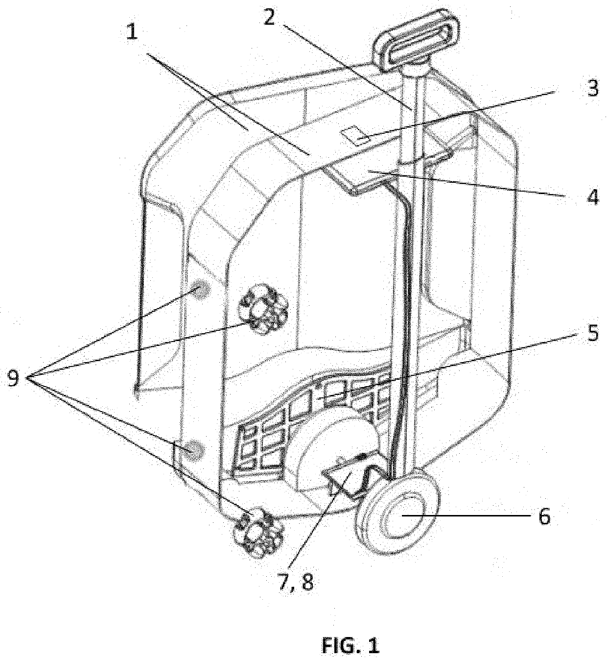 Self-balancing electric motorized luggage