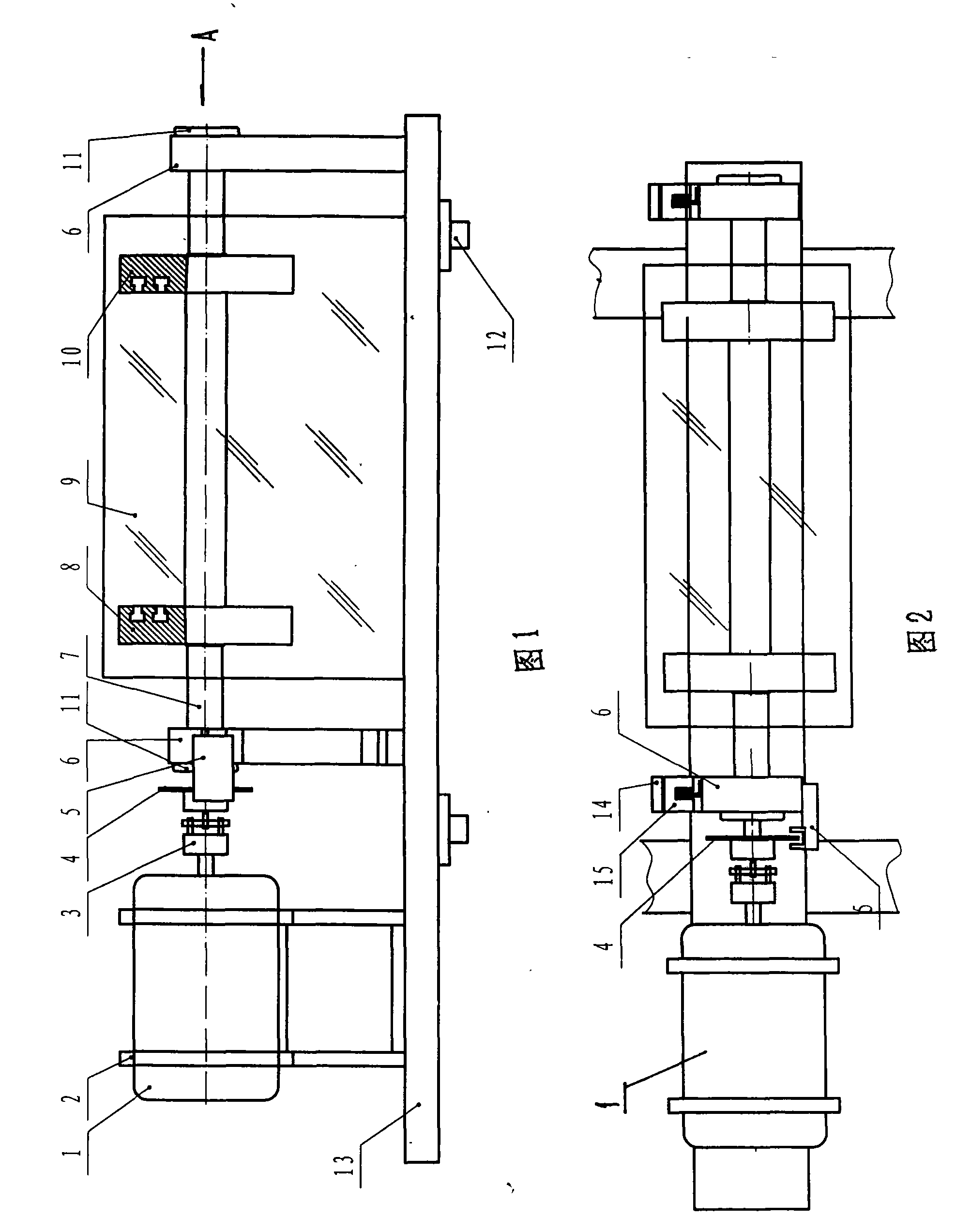 Dynamic balancing test device of rigid double-disk rotor