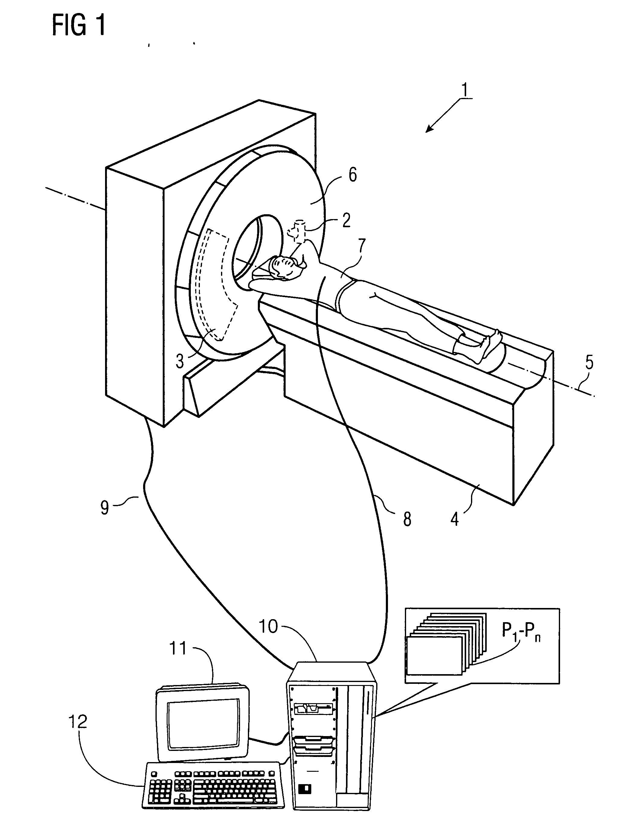 Method for producing tomograms of a periodically moving object with the aid of a focus/detector combination