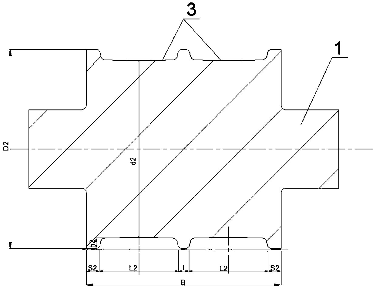 Blooming down-the-hole pattern design method used on continuous rolling mill