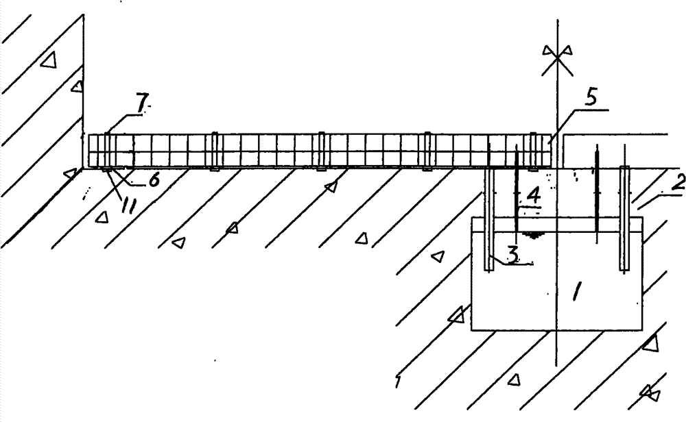 Construction method for water and gas distributing system of filter pool