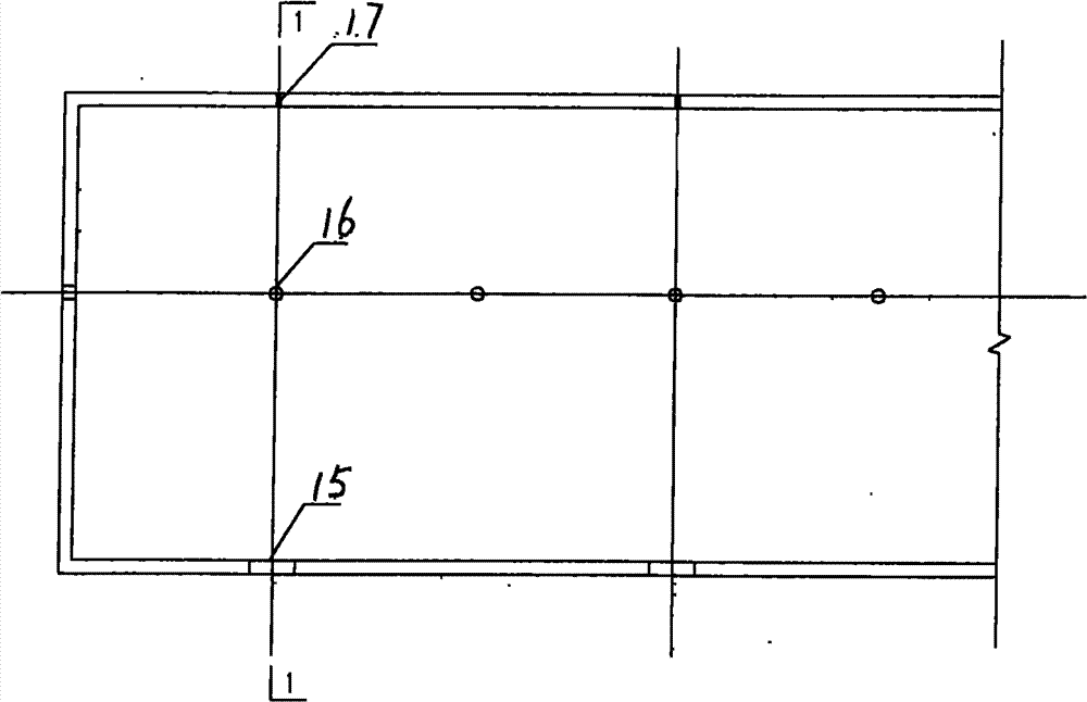 Construction method for water and gas distributing system of filter pool