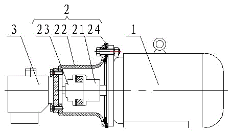 A three-phase motor frequency conversion magnetic transmission device