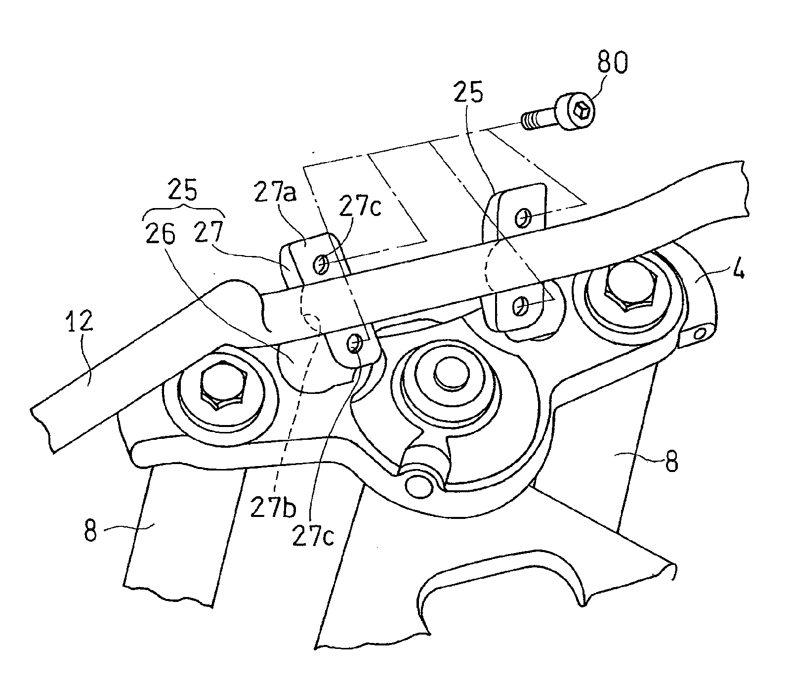 Vehicle handlebar support structure