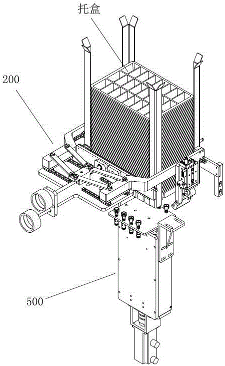 Box filling frame assembly of box discharge mechanism