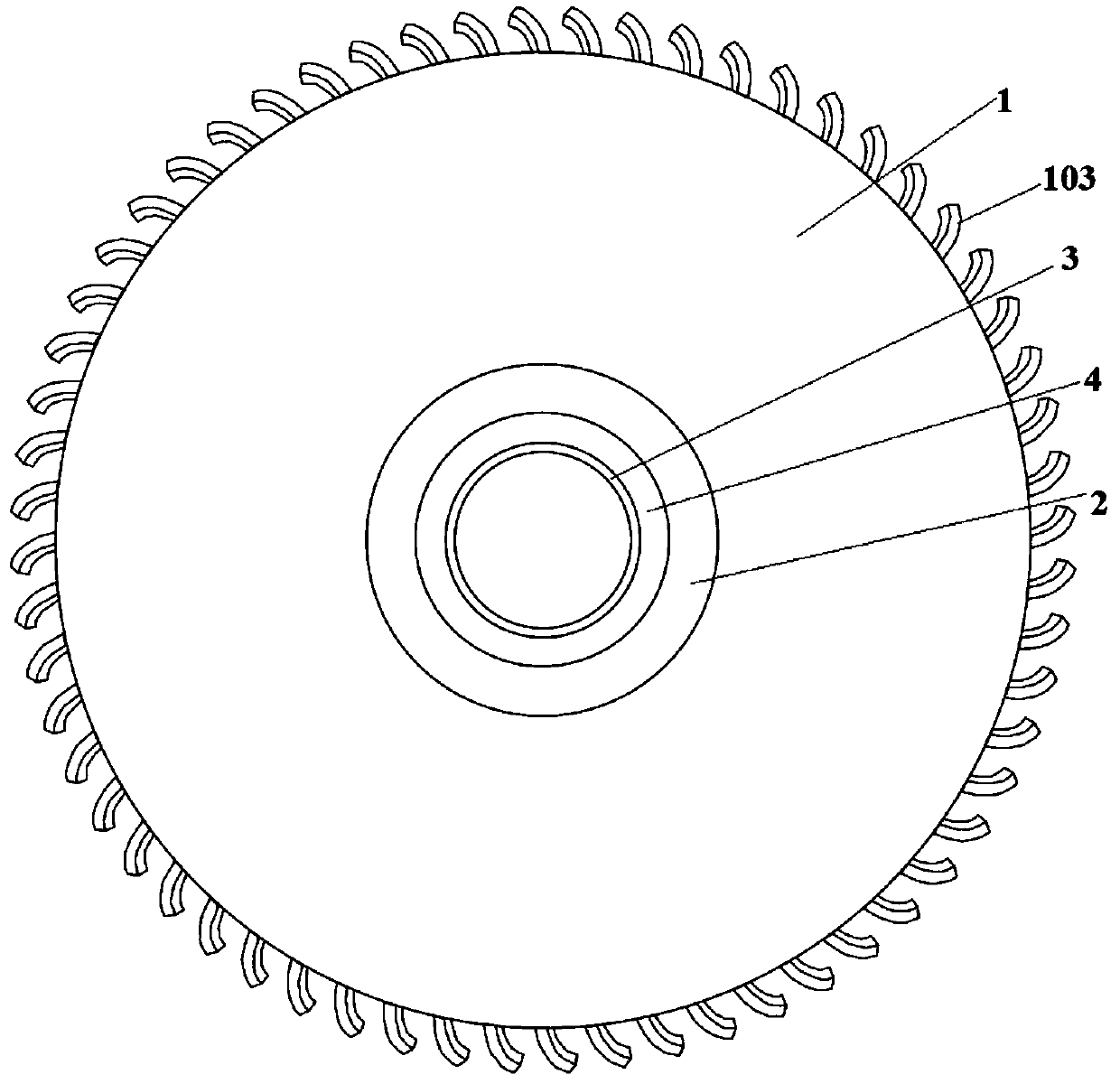 Air distribution disc for water filtration dust and removal device